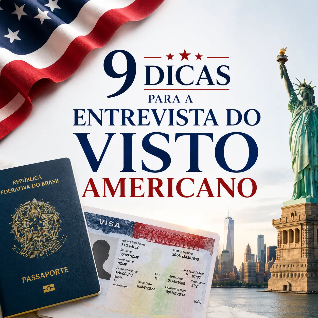 Imagem ilustrativa para o artigo 9 dicas para a entrevista do visto americano da Now Vistos